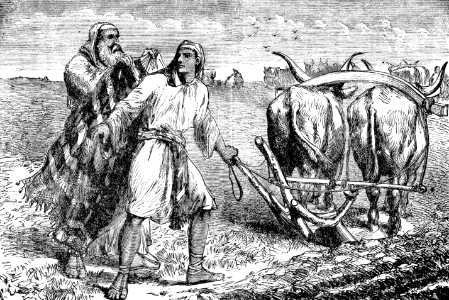 53 Elijah puts his mantle on Elisha