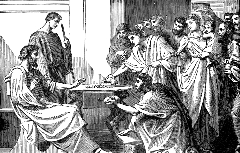 41 Macedonian Christians bringing their Gifts to Paul