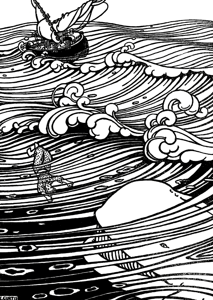 36 Jonah thrown overboard - The Whale prepares to swallow him