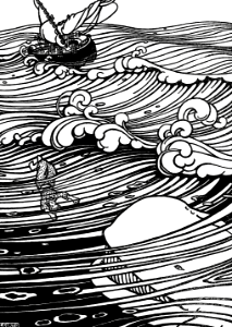 36 Jonah thrown overboard - The Whale prepares to swallow him