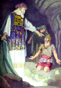 29 The Witch of Endor invokes Samuels ghost for Saul (color)