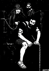 19 Rahab lets the Spies escape with a Rope down the Wall