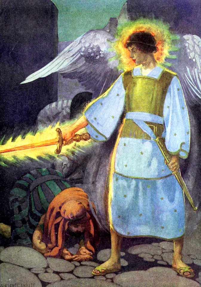 18 An Angel Meets Balaam In The Way (color) | Creazilla