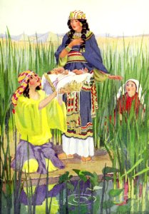 10 Pharaohs Daughter finds Moses in the Basket (color)
