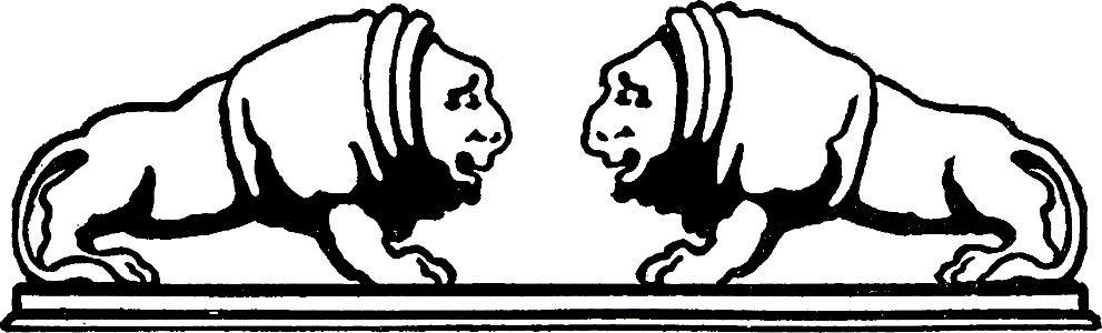 Two Lions facing each other (ornament)