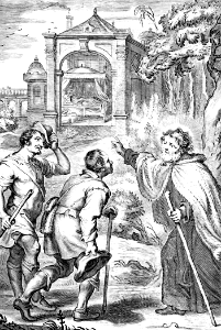 2 Kings 01 v2-8 - Elijah tells the messengers that Ahaziah will die because he sought false god
