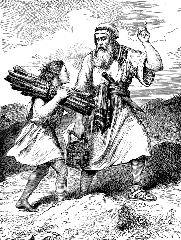 05 Abraham And Isaac Going To Sacrifice Free Stock Illustrations