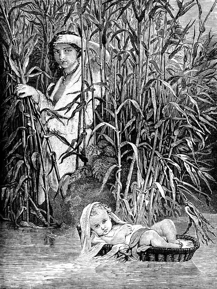 11 Miriam watches Baby Moses in the Basket