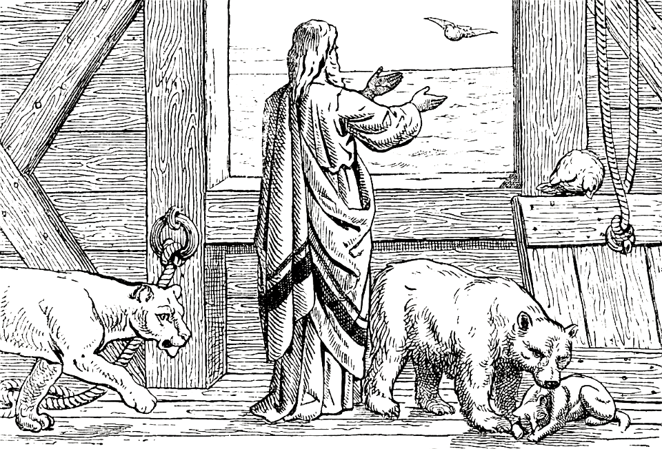 03 Noah receiving the Dove into the Ark