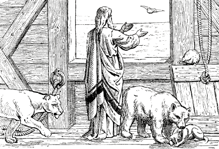 03 Noah receiving the Dove into the Ark