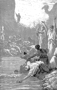 23 Moses strikes Rock for Water