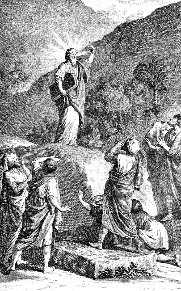 24 Moses descends the Mount with the Tables of the Law