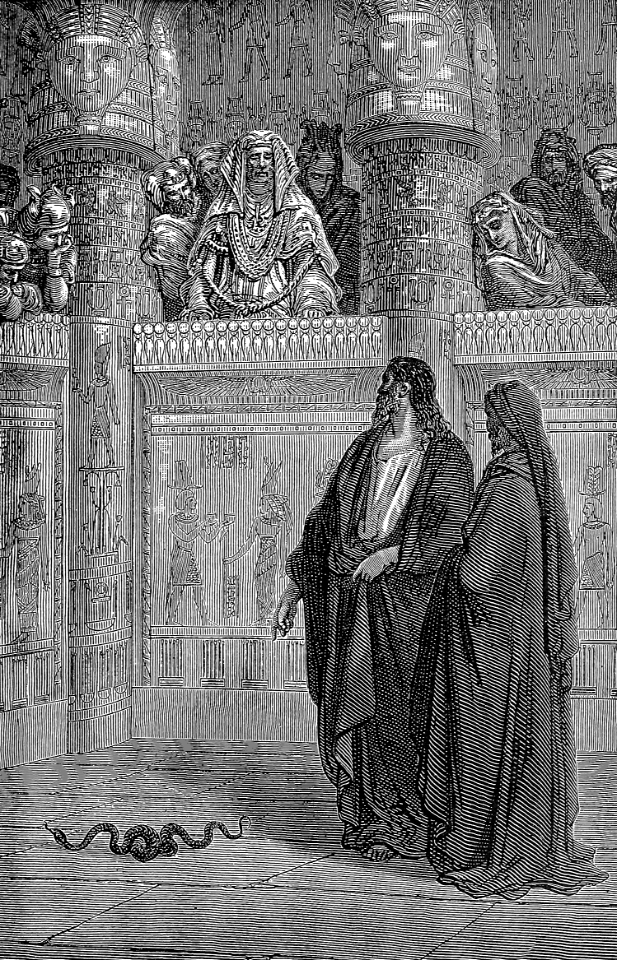 20 Moses and Aaron before Pharaoh - Rod turned into Snake