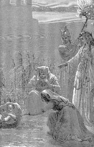 18 Pharaohs daughter finds the infant Moses in a basket