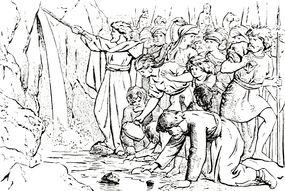 14 Moses striking the Rock