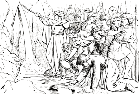 14 Moses striking the Rock