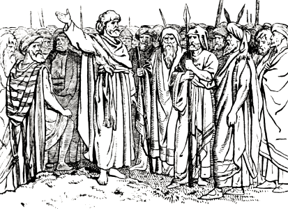 17 Moses speaking the Book of Deuteronomy