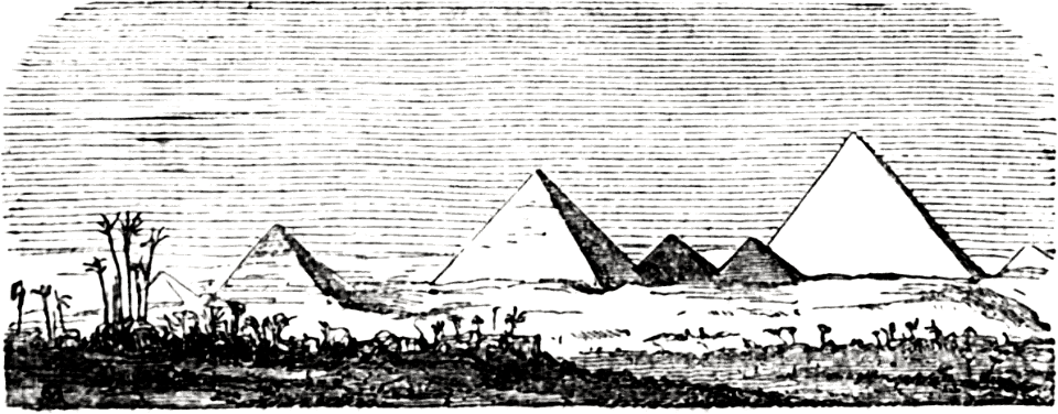 Pyramids in Egypt. Free illustration for personal and commercial use.