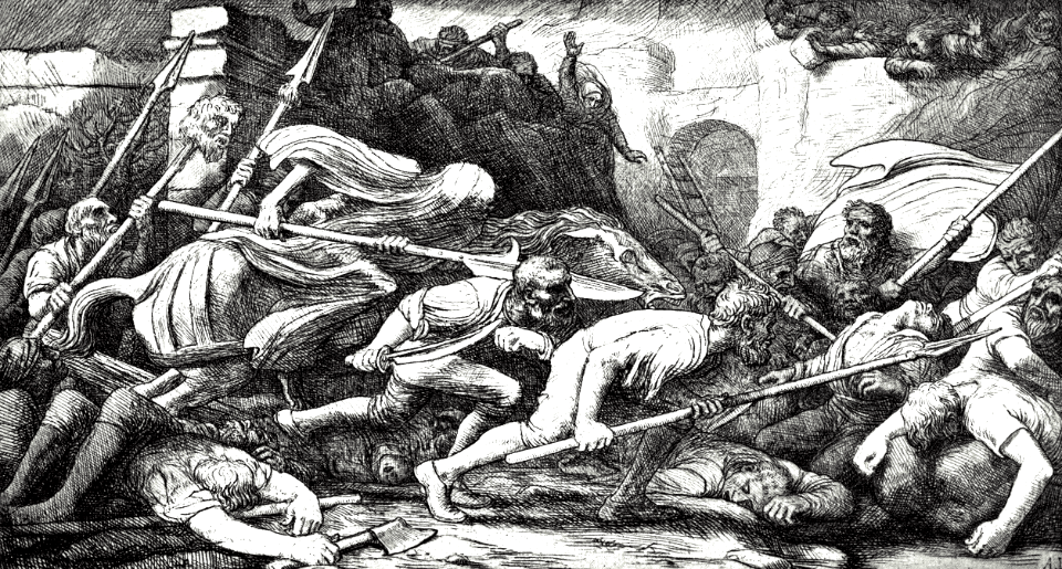 11 Revelation 06 v08 The Triumph of the Rider on the Pale Horse (Legros)