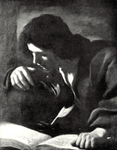 07 John writing his Gospel (Barbieri)