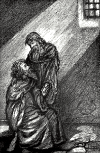 24 2 Timothy 01 v16-17 Onesiphorus visiting Paul in Roman Prison (Hallward)