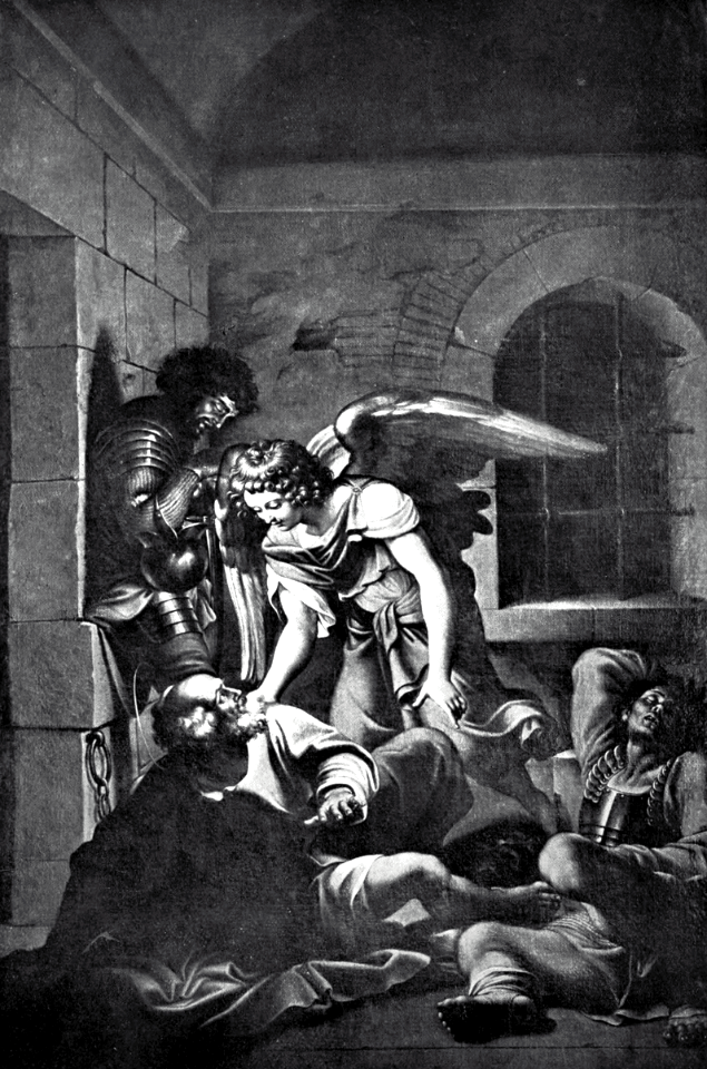 14 Peter in prison is awakened by an Angel (Zampieri)