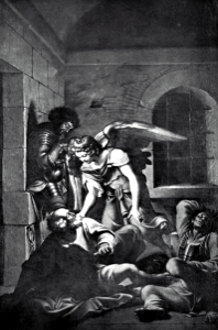 14 Peter in prison is awakened by an Angel (Zampieri)