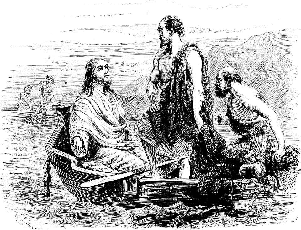 16 Jesus tells Peter to let down the Nets - Free Stock Illustrations ...