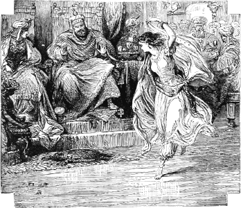 25 Salomi dancing before Herod. Free illustration for personal and commercial use.