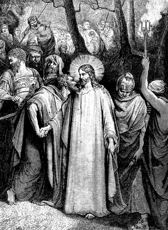 51 Jesus arrested in the Garden - Judas betrays with a Kiss