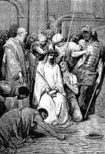 53 Jesus is given the Crown of Thorns and mocked