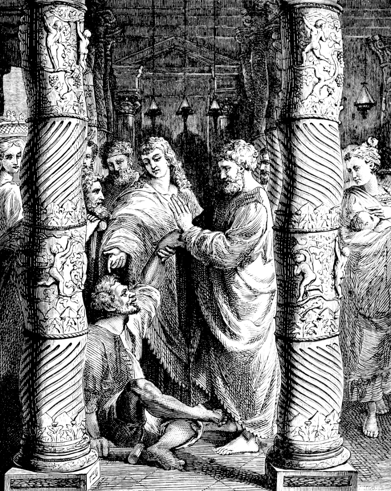 60 Peter and John heal the Cripple in the Temple