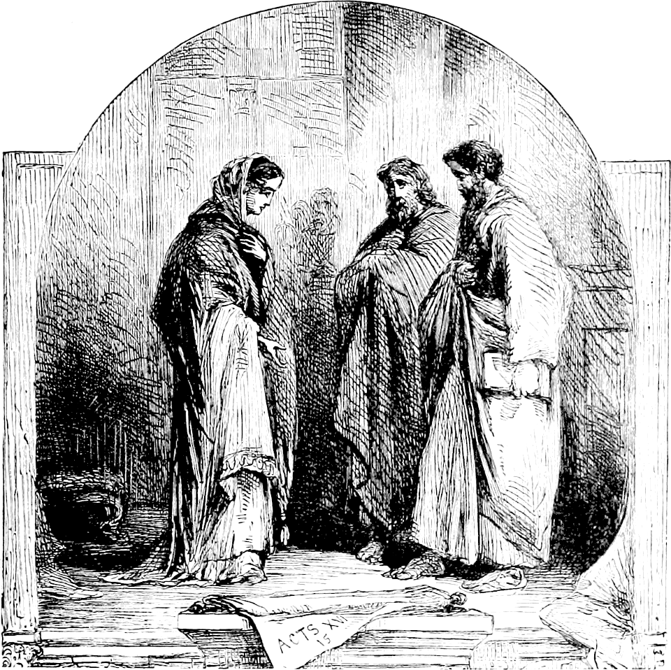 74 Acts 16 v14-15 - Lydia urges Paul and Silas to stay at her place