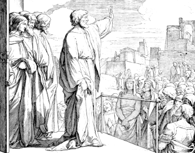 79 Paul preaching at Ephesus. Free illustration for personal and commercial use.