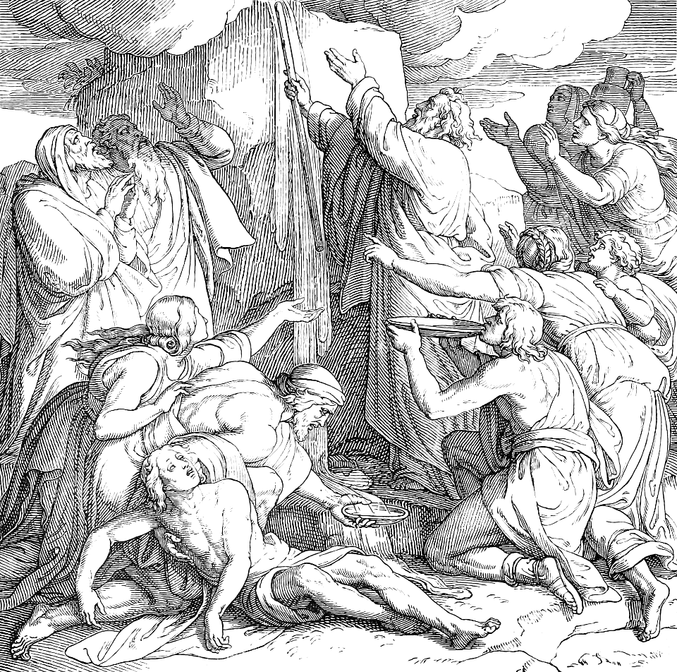 060 Moses smites the Rock - Water flows