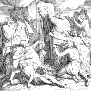 060 Moses smites the Rock - Water flows