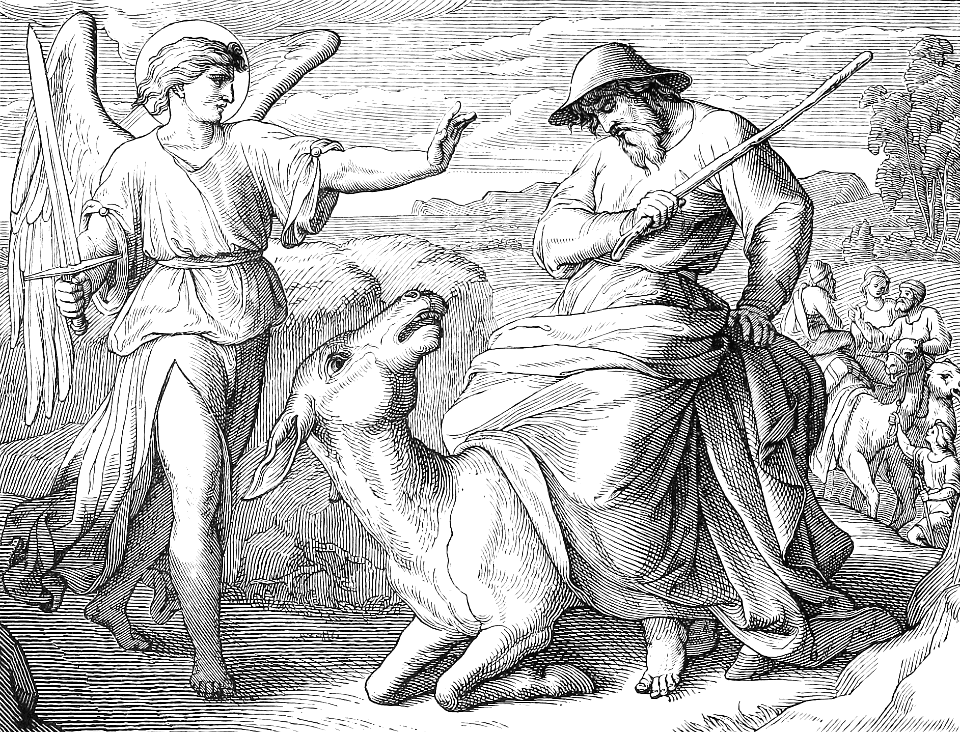 062 The Angel stands in the way of Balaam and his Ass