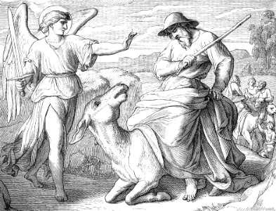 062 The Angel stands in the way of Balaam and his Ass