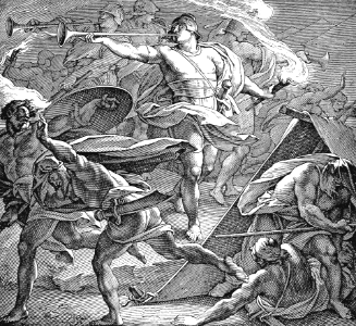 075 Gideons Army - blowing the Trumpets and carrying the Lamps