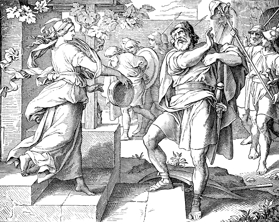 076 Jephthahs Daughter comes out to meet him