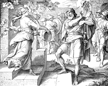076 Jephthahs Daughter comes out to meet him