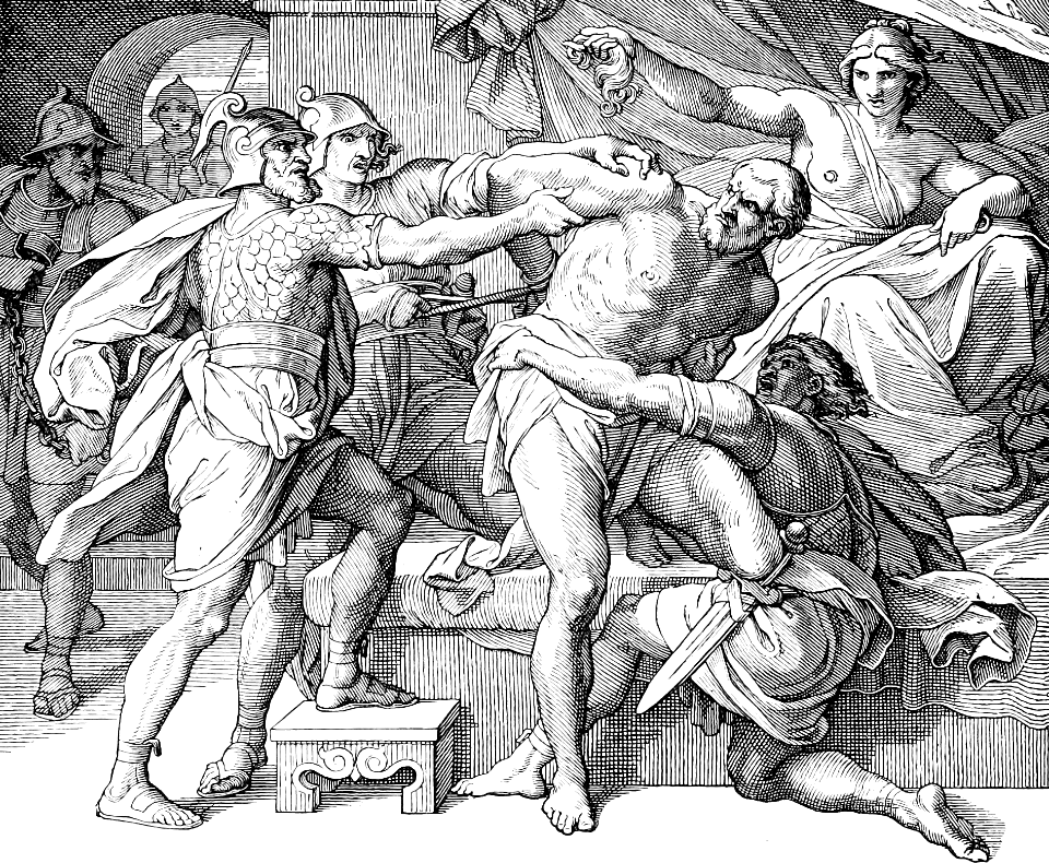 080 Delilah cuts Samsons hair - the Philistines capture him