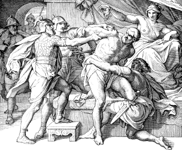 080 Delilah cuts Samsons hair - the Philistines capture him