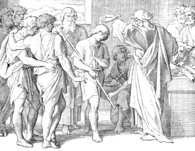 089 Samuel anoints David as King. Free illustration for personal and commercial use.