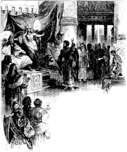 118 Elijah stands before Ahab and Jezebel - No Dew or Rain on Israel