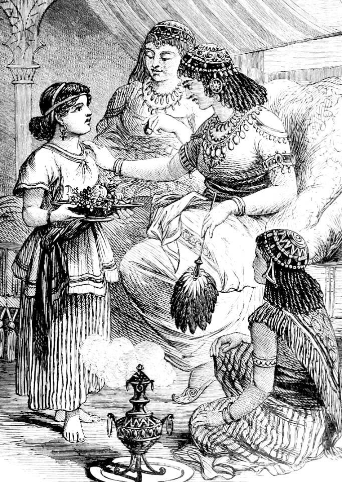 128 The Captive Israelite Maiden tells of Elisha to heal Naamans leprosy