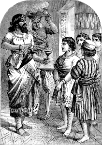 147 Daniel and his Three Friends refuse the Kings Food and Drink