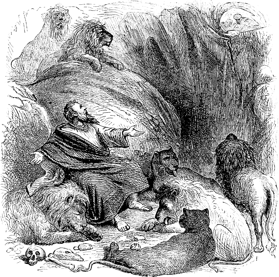 153-daniel-in-the-lions-den-free-stock-illustrations-creazilla