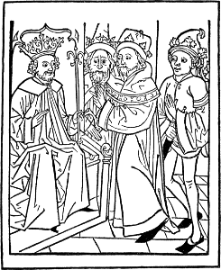 04 One of the Three Wise Kings prepares to meet Jesus