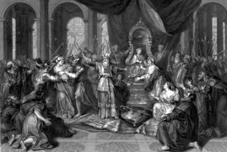 48 Chronicles 23 v13 Athaliah rent her clothes and said Treason, Treason